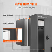 Through The Wall Drop Box, Heavy Duty Steel Through the Wall Mailbox with 2.8-7.9" 13" Combination Lock, V952-CQXBX1256316FDZEXV0