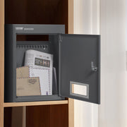 Through The Wall Drop Box, Heavy Duty Steel Through the Wall Mailbox with 2.8-7.9" 13" Combination Lock, V952-CQXBX1256316FDZEXV0