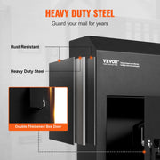 Through The Door Key Drop Box, Heavy Duty Steel Through the Door Mailbox with 1.8" 12" Key Lock, 12x6x16" V952-CQXBX12616INYUG59V0