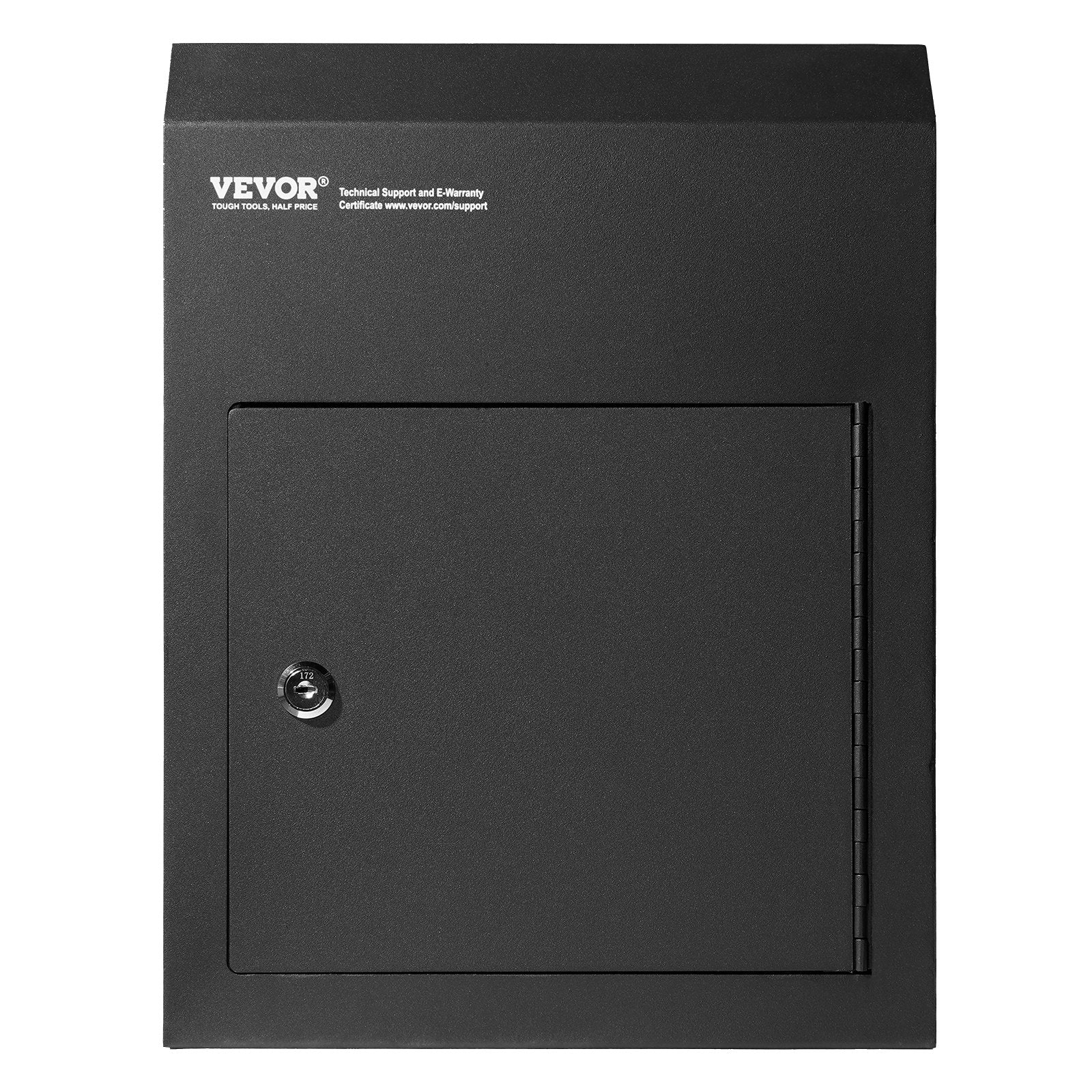 Through The Door Key Drop Box, Heavy Duty Steel Through the Door Mailbox with 1.8" 12" Key Lock, 12x6x16" V952-CQXBX12616INYUG59V0