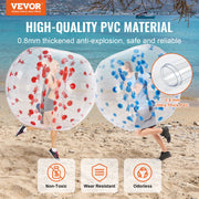 Inflatable Bumper Balls 2-Pack, 5FT/1.5M Body Sumo Zorb Balls for Teen & Adult, 0.8mm Thick PVC Human Hamster V952-CRKCQPPQZJ5YNZ1K7V0