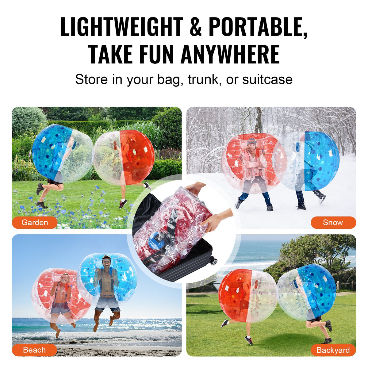 Inflatable Bumper Balls 2-Pack, 5FT/1.5M Body Sumo Zorb Balls for Teen & Adult, 0.8mm Thick PVC Human Hamster V952-CRKCQPPQZJ5YVC2VZV0