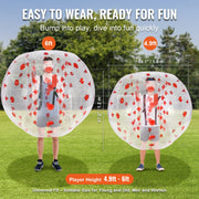 Inflatable Bumper Ball 1-Pack, 5FT/1.5M Body Sumo Zorb Balls for Teen & Adult, 0.8mm Thick PVC Human Hamster V952-CRKCQPPQZJ5YVECSFV0