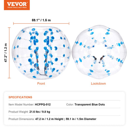 Inflatable Bumper Ball 1-Pack, 5FT/1.5M Body Sumo Zorb Balls for Teen & Adult, 0.8mm Thick PVC Human Hamster V952-CRKCQPPQZJ5YWXGIHV0