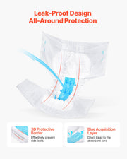 Adult Briefs with Adhesive Tabs Incontinence Briefs for Men Women L Size V952-CRZNKZNKPEML6RB4M001V0