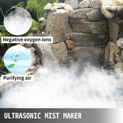 Mist Maker 10 Head Ultrasonic Mist Fogger with Waterproof Power Supply Ultrasonic Fogger Humidifier Stainless V952-CSBWHQ10TFS000001V3