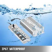 Mist Maker 10 Head Ultrasonic Mist Fogger with Waterproof Power Supply Ultrasonic Fogger Humidifier Stainless V952-CSBWHQ10TFS000001V3