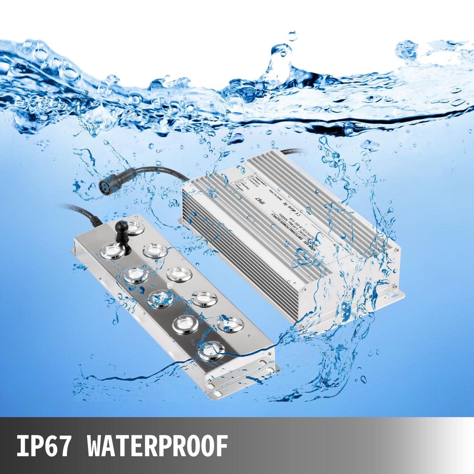 Mist Maker 10 Head Ultrasonic Mist Fogger with Waterproof Power Supply Ultrasonic Fogger Humidifier Stainless V952-CSBWHQ10TFS000001V3