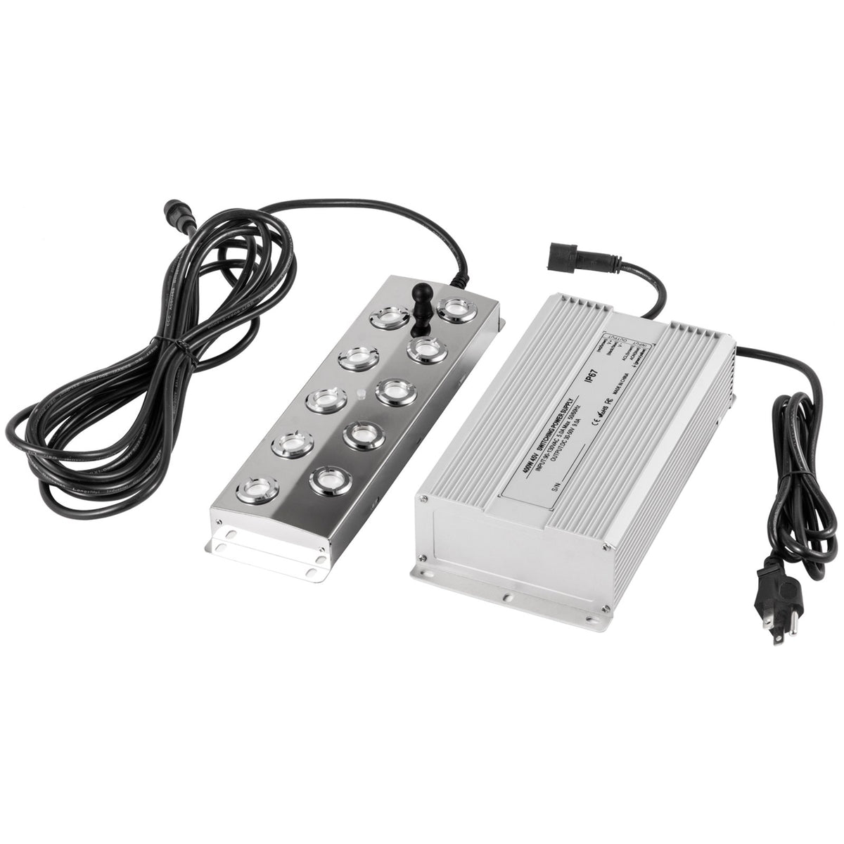 Mist Maker 10 Head Ultrasonic Mist Fogger with Waterproof Power Supply Ultrasonic Fogger Humidifier Stainless V952-CSBWHQ10TFS000001V3