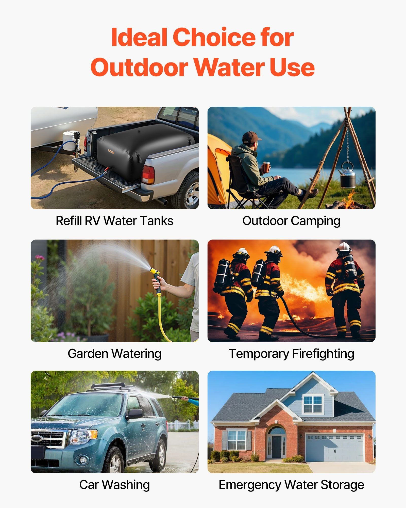 Water Storage Bladder 540L Large Capacity Water Bag, Portable & Collapsible Soft Waters Container, Leakproof V952-CSDHSPVC540L2ZFQH001V0