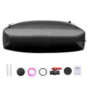 Portable Water Storage Bladder 264 Gal PVC Collapsible Water Tank Black V952-CSDHSPVCB100YFP48V0