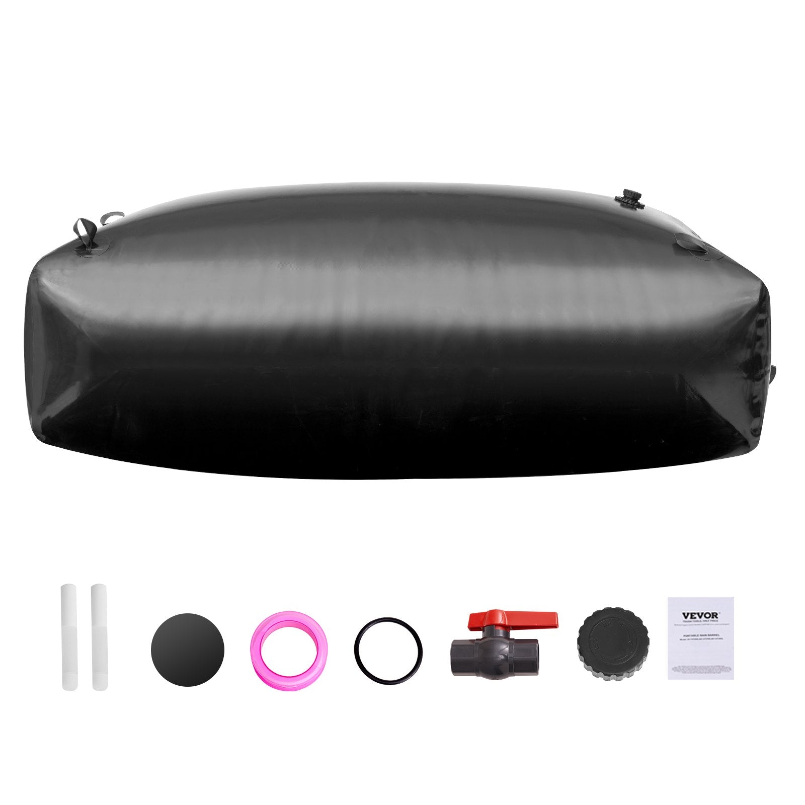 Portable Water Storage Bladder 264 Gal PVC Collapsible Water Tank Black V952-CSDHSPVCB100YFP48V0