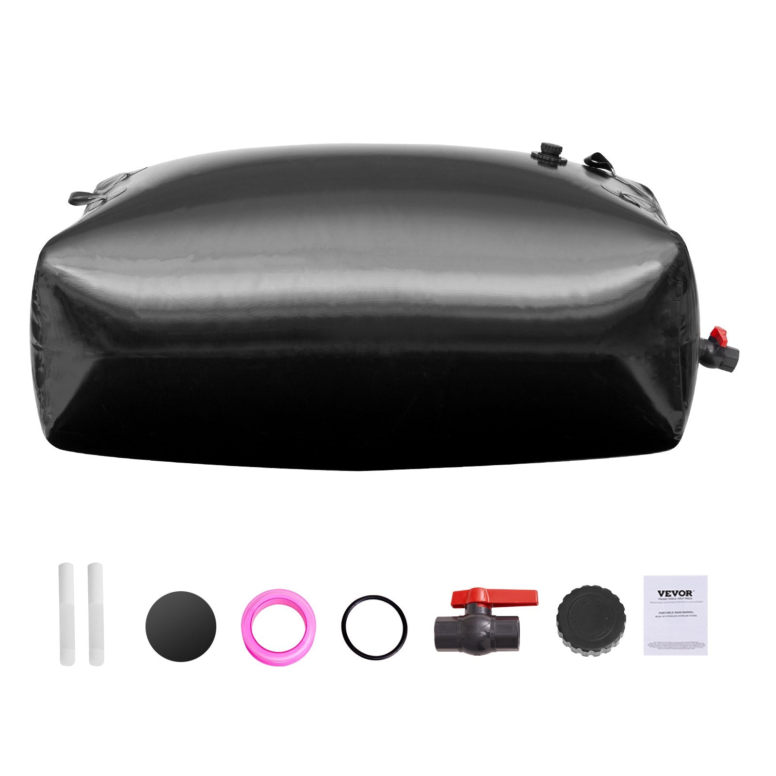 Portable Water Storage Bladder 540L PVC Collapsible Water Tank Black V952-CSDHSPVCB540DZKSQV0