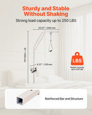 Trapeze Bar for Bed Mobility, Medical Bed Trapeze with Clamps & Metal Chain, 250LBS Weight Capacity Pull Up V952-CSDJXDCJZGZCHQ5WJV0
