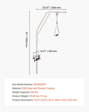 Trapeze Bar for Bed Mobility, Medical Bed Trapeze with Clamps & Metal Chain, 250LBS Weight Capacity Pull Up V952-CSDJXDCJZGZCHQ5WJV0