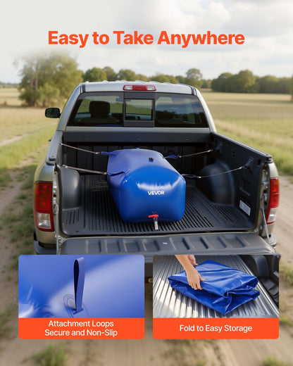 Water Storage Bladder 240L Large Capacity Water Bag, Portable & Collapsible Soft Waters Container, Leakproof V952-CSDLSPVC240LSO68O001V0