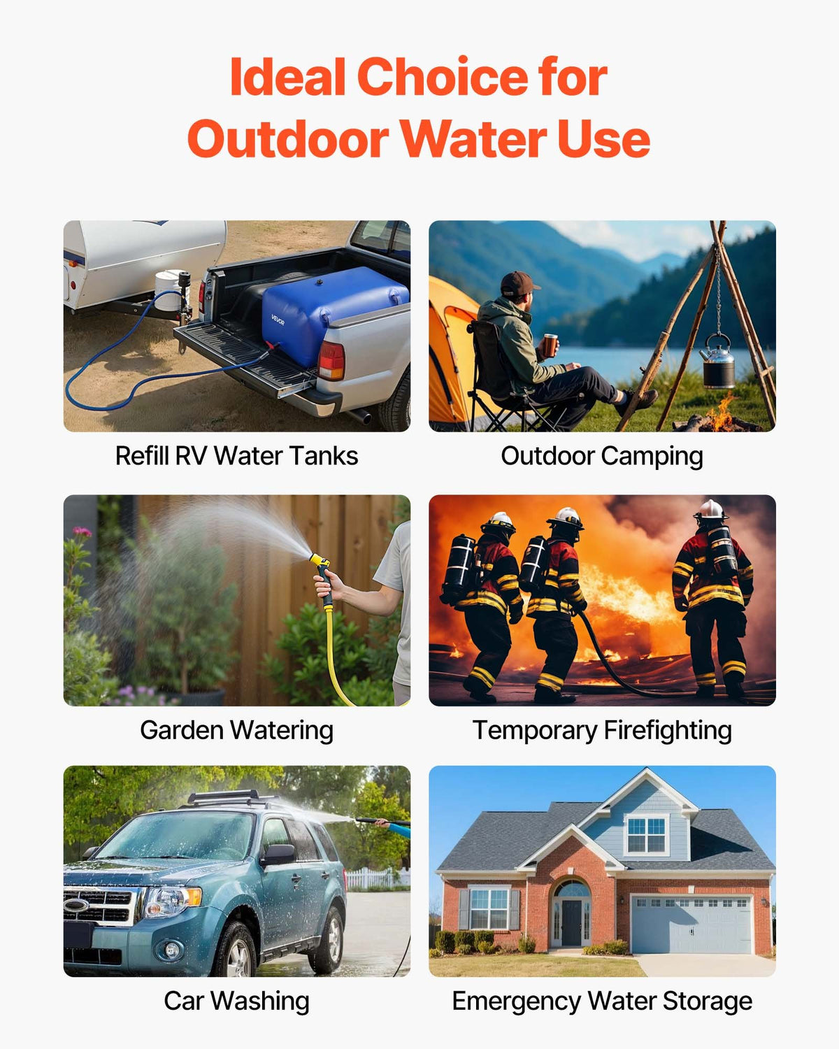 Water Storage Bladder 240L Large Capacity Water Bag, Portable & Collapsible Soft Waters Container, Leakproof V952-CSDLSPVC240LSO68O001V0