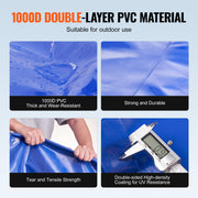 Portable Water Storage Bladder 264 Gal 1000D PVC Collapsible Water Tank V952-CSDLSPVCB100VV7VVV0