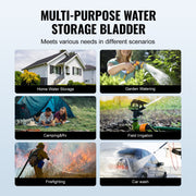 Portable Water Storage Bladder 264 Gal 1000D PVC Collapsible Water Tank V952-CSDLSPVCB100VV7VVV0