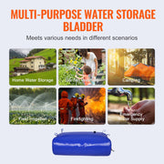 Portable Water Storage Bladder 87 Gal 1000D PVC Collapsible Water Tank V952-CSDLSPVCB330UZUZHV0