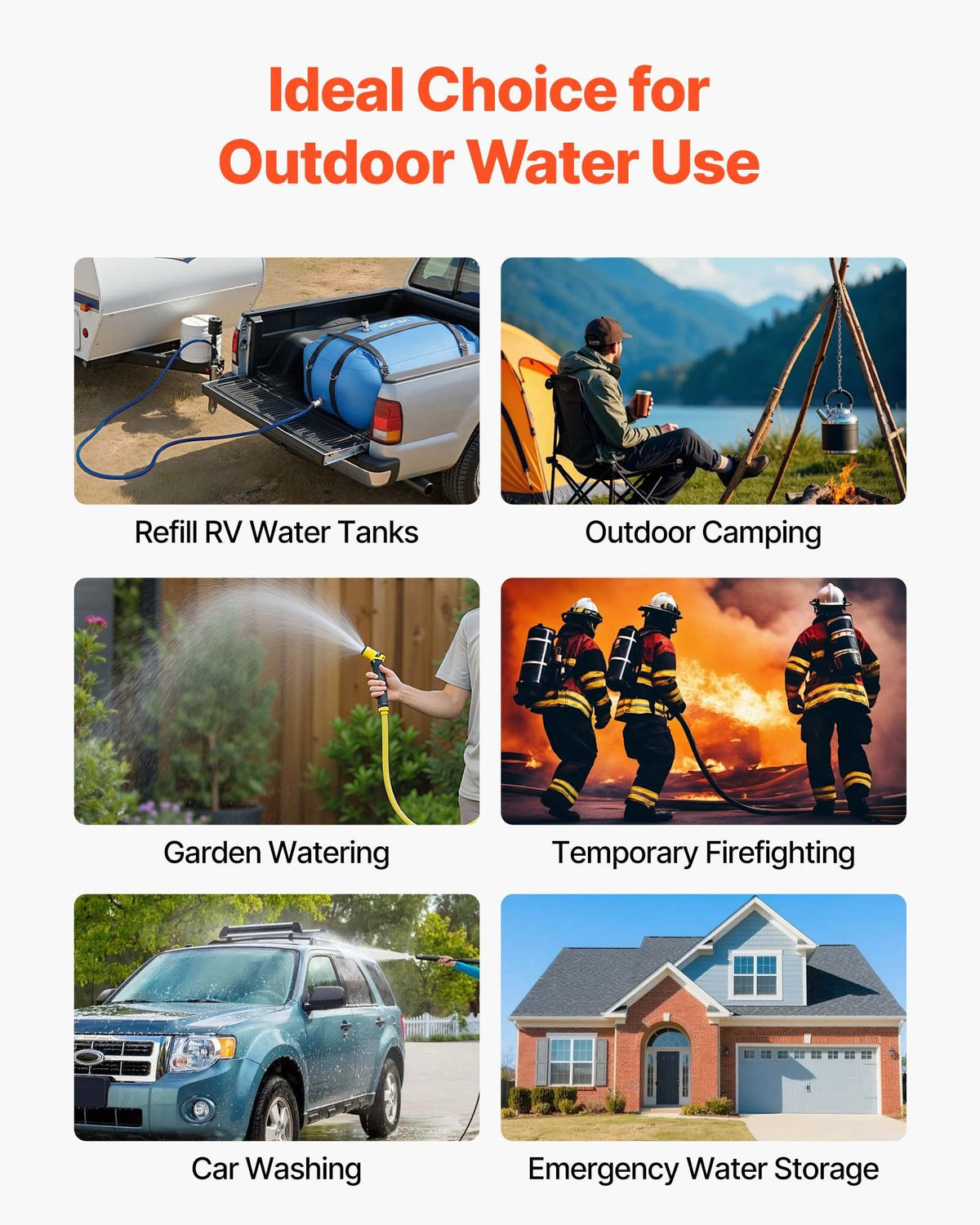 Water Storage Bladder, 132L Large Capacity TPU Soft Water Bag, Portable & Collapsible Water Storage V952-CSDLSTPU132LYW8X8001V0