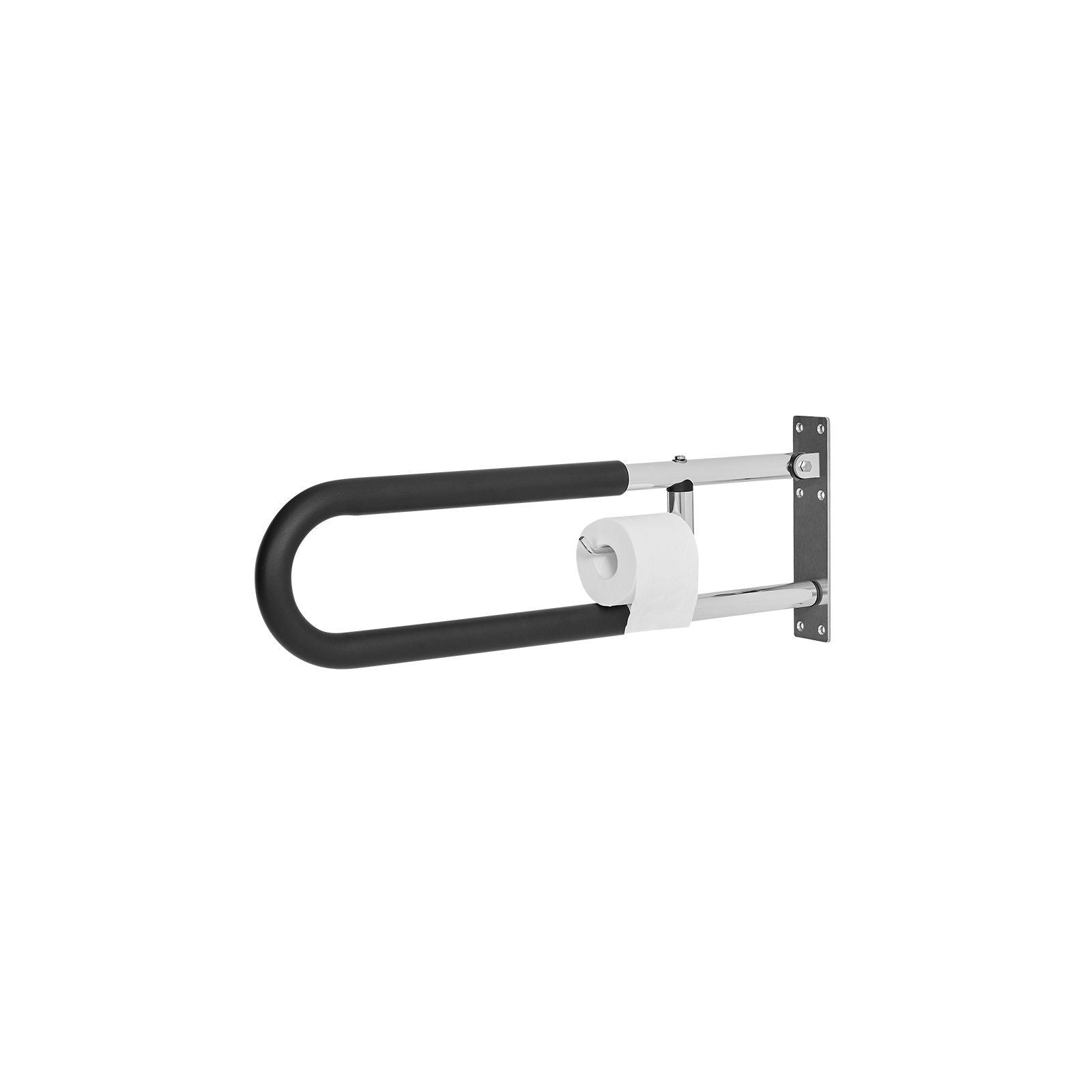Toilet Safety Rail, 76.5 cm U-Shaped Handicap Grab Bar, Foldable Senior Safety Pole, Flip Up Toilet Grab Bars V952-CSFSWZTKFZ305ODGSV0