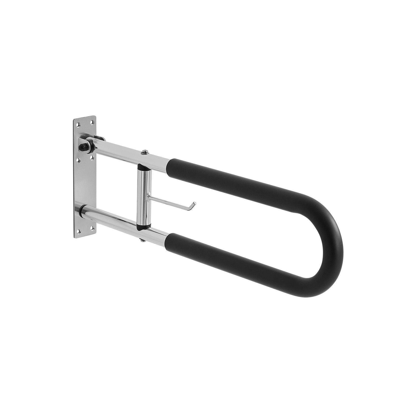 Toilet Safety Rail, 76.5 cm U-Shaped Handicap Grab Bar, Foldable Senior Safety Pole, Flip Up Toilet Grab Bars V952-CSFSWZTKFZ305ODGSV0