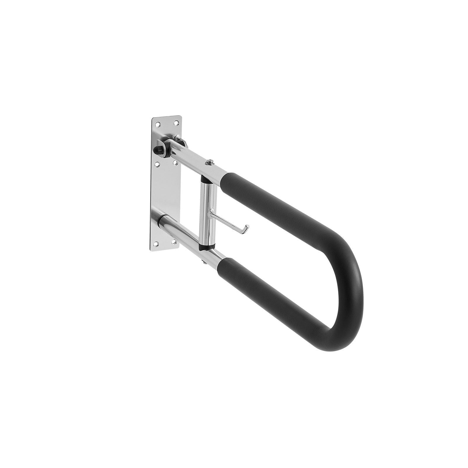 Toilet Safety Rail, 76.5 cm U-Shaped Handicap Grab Bar, Foldable Senior Safety Pole, Flip Up Toilet Grab Bars V952-CSFSWZTKFZ305ODGSV0