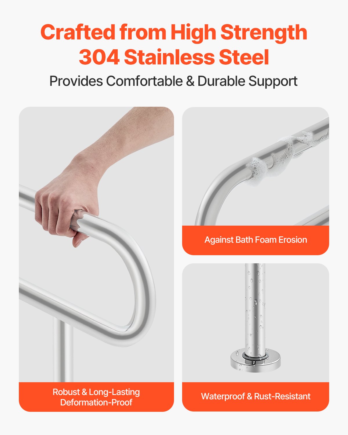 Toilet Safety Rail, 80 cm U-Shaped Handicap Grab Bar, 304 Stainless Steel Senior Safety Pole, Toilet Grab V952-CSFSYZTBKFZ3JJ2VOV0