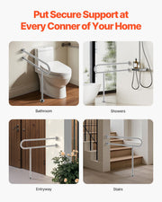 Toilet Safety Rail, 80 cm U-Shaped Handicap Grab Bar, 304 Stainless Steel Senior Safety Pole, Toilet Grab V952-CSFSYZTBKFZ3JJ2VOV0