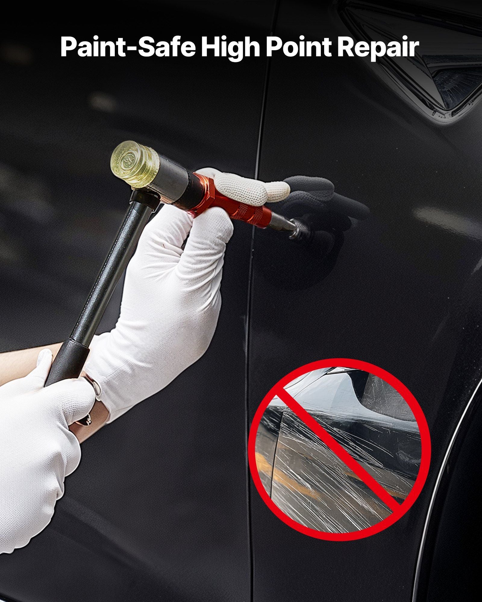 Dent Puller Kit, Paintless Car Dent Removal Tool, Auto Fender Damage Repair Puller Lifter with Curved Rod, V952-CSLBGJDJT12J5FC5E001V0