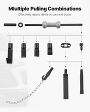 Dent Puller Kit, 4.54 kg 13-in-1 Slide Hammer Dent Removal Kit, Heavy-Duty Auto Body Truck Repair Automotive V952-CSLBGJDJT13J21TPQ001V0