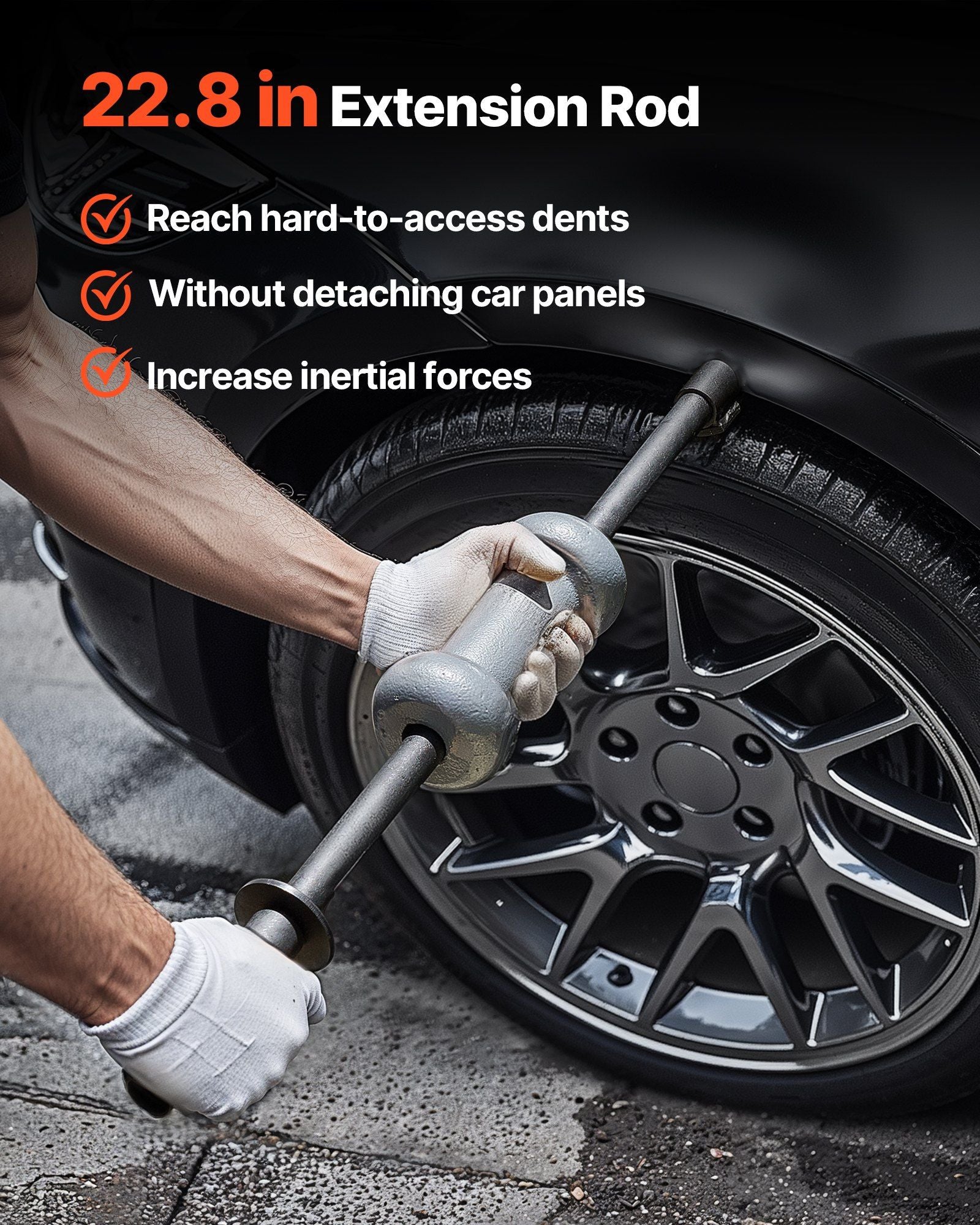 Dent Puller Kit, 4.54 kg 13-in-1 Slide Hammer Dent Removal Kit, Heavy-Duty Auto Body Truck Repair Automotive V952-CSLBGJDJT13J21TPQ001V0
