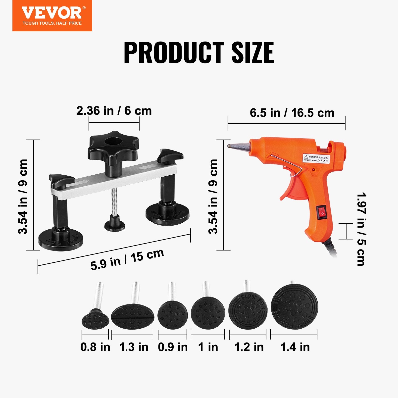 25 PCS Dent Removal Kit, Auto Body Paintless Dent Removal Tools Kit with Bridge Puller, Puller Tabs, Hot Melt V952-CSLBGJDJTQS25TXSQV3