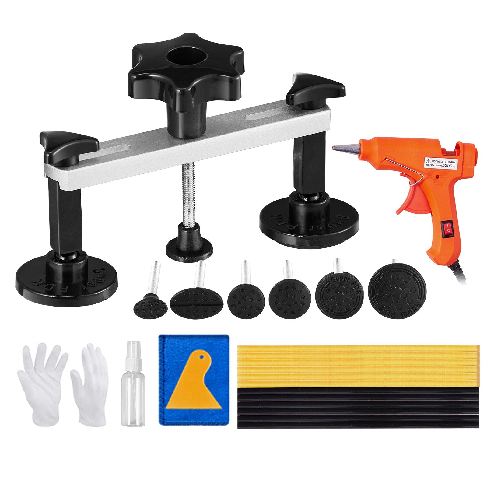 25 PCS Dent Removal Kit, Auto Body Paintless Dent Removal Tools Kit with Bridge Puller, Puller Tabs, Hot Melt V952-CSLBGJDJTQS25TXSQV3