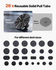 Dent Puller Kit, 61 PCS Paintless Dent Removal Kit with Golden Lifter, Slide Hammer T-Bar, Glue Gun, Auto V952-CSLBGJLJT107U5034001V3
