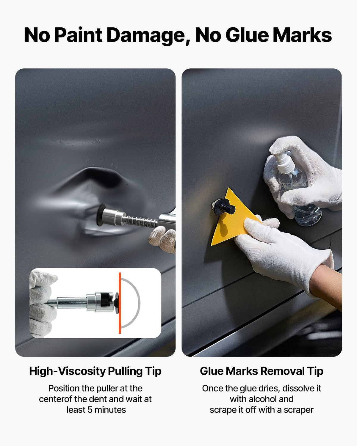 Dent Puller Kit, 61 PCS Paintless Dent Removal Kit with Golden Lifter, Slide Hammer T-Bar, Glue Gun, Auto V952-CSLBGJLJT107U5034001V3