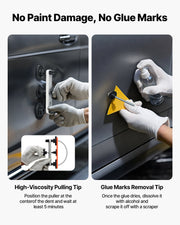 Dent Puller Kit, 60 PCS Paintless Dent Removal Kit with Golden Lifter, Bridge Puller, Rubber Hammer, Glue V952-CSLBGJLJT60JMEM8P001V3