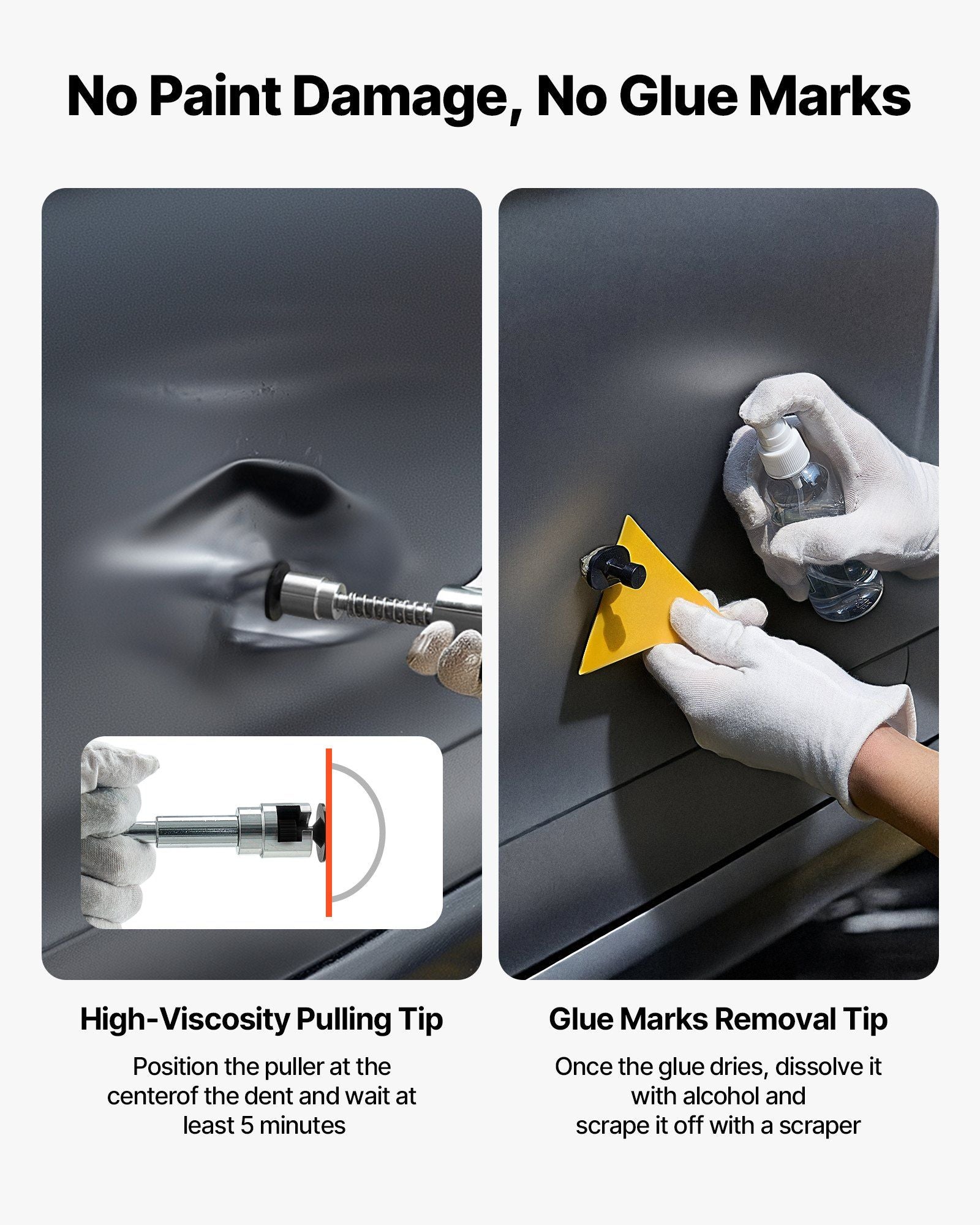 Dent Puller Kit, 100 PCS Paintless Dent Removal Kit with Golden Lifter, Bridge Puller, Slide Hammer T-Bar, V952-CSLBGJSJT1074ARVS001V3