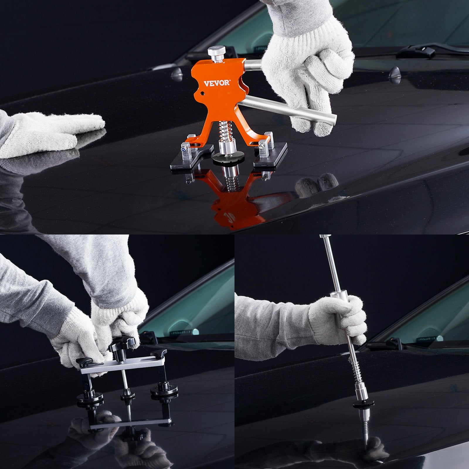 69 PCS Dent Repair Kit, Auto Car Body Paintless Dent Removal Tool Kit, Golden Lifter, Bridge Puller, Slide V952-CSLBGJSJTJT69QVHUV3