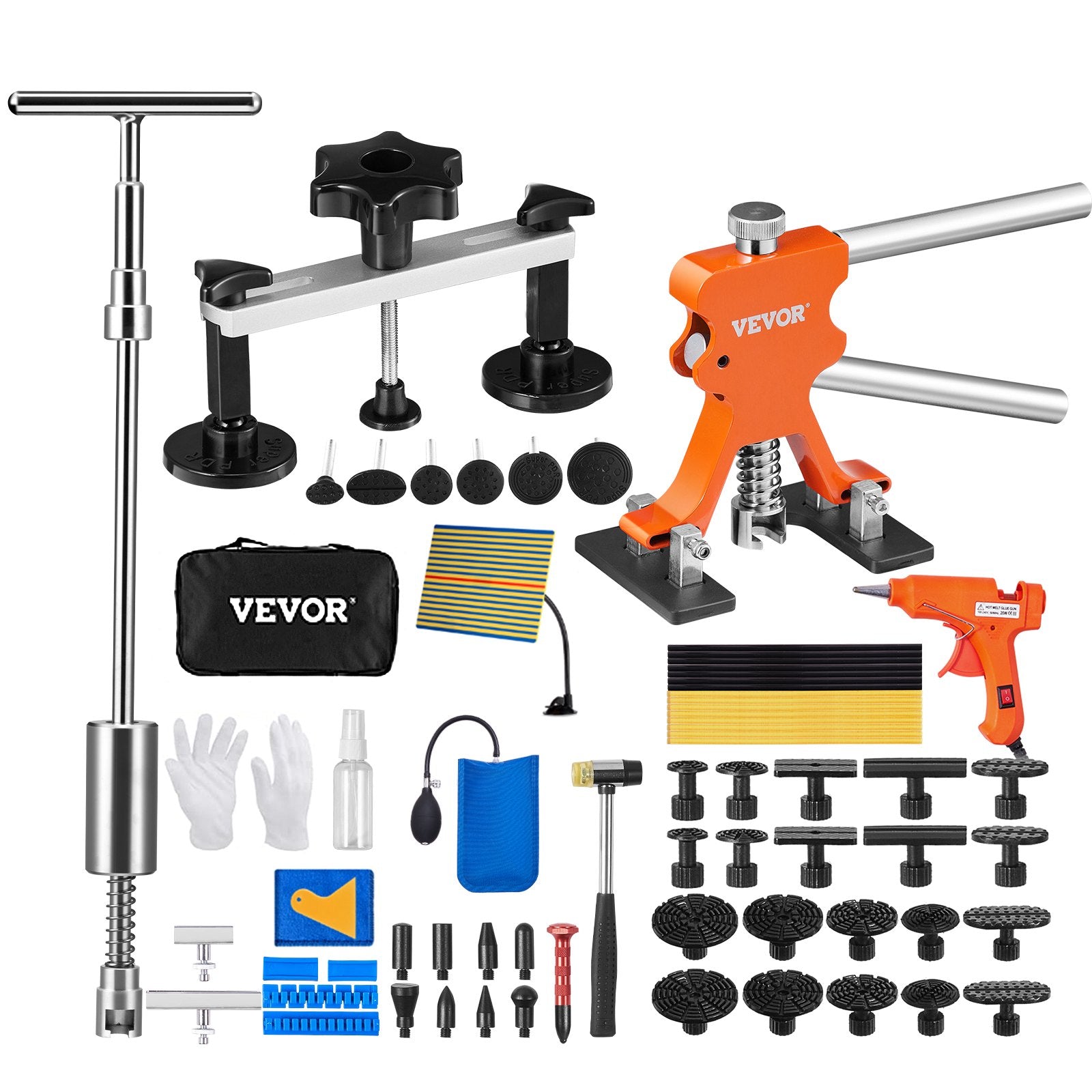 69 PCS Dent Repair Kit, Auto Car Body Paintless Dent Removal Tool Kit, Golden Lifter, Bridge Puller, Slide V952-CSLBGJSJTJT69QVHUV3