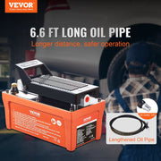Air Hydraulic Pump, 10,000 PSI 1/2 Gal Reservoir, NPT 3/8" Oil Outlet, NPT 1/4" Inlet, 6.6 ft Pipe, Foot V952-CSMJTELECTRIC8CJIV0