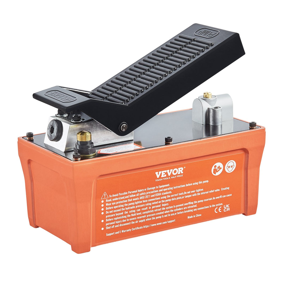 Air Hydraulic Pump, 10,000 PSI 1/2 Gal Reservoir, NPT 3/8" Oil Outlet, NPT 1/4" Inlet, 6.6 ft Pipe, Foot V952-CSMJTELECTRIC8CJIV0