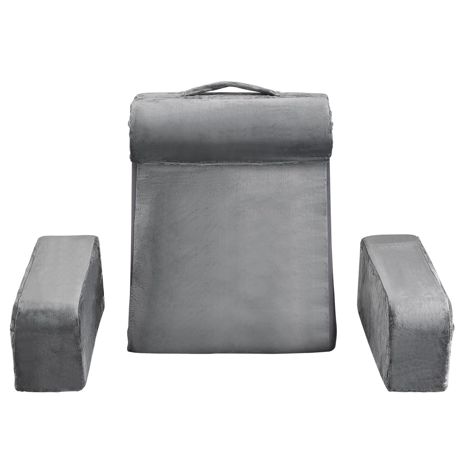 Reading Pillow, Backrest Support Pillow with Arm and 3 Pockets, Large Size Bed Pillow with Removable Headrest V952-CSYDZHS00000R36OL001V0