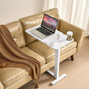 Overbed Table, Mobile Bed Side Table with Flip Desktop and 4 Hidden Wheels, Height & Angle Adjustable Rolling V952-CSZGXDZZCSFZ3O0N9001V0