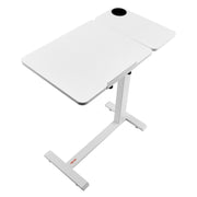 Overbed Table, Mobile Bed Side Table with Flip Desktop and 4 Hidden Wheels, Height & Angle Adjustable Rolling V952-CSZGXDZZCSFZ3O0N9001V0