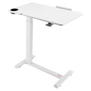 Overbed Table, Mobile Bed Side Table with Flip Desktop and 4 Hidden Wheels, Height & Angle Adjustable Rolling V952-CSZGXDZZCSFZ3O0N9001V0