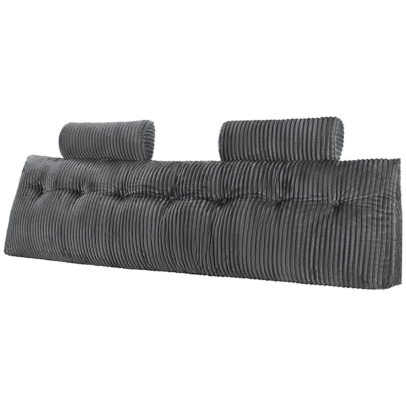 Headboard Pillow, King Size Wedge Headboard Pillow with 2 Side Pockets and 2 Headrests, Bed Wedge Pillow with V952-CTBZKINGCCHS803KE001V0