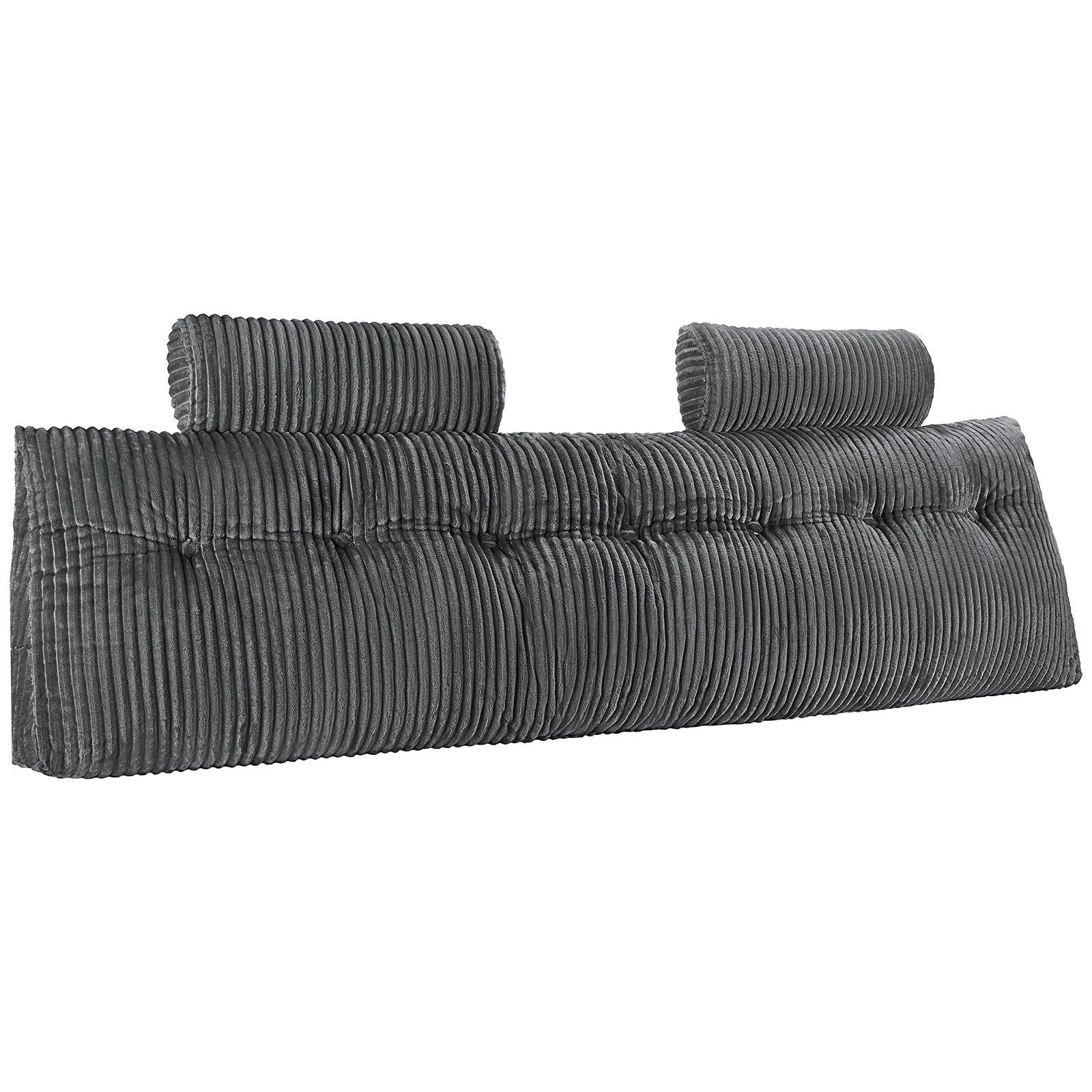 Headboard Pillow, King Size Wedge Headboard Pillow with 2 Side Pockets and 2 Headrests, Bed Wedge Pillow with V952-CTBZKINGCCHS803KE001V0