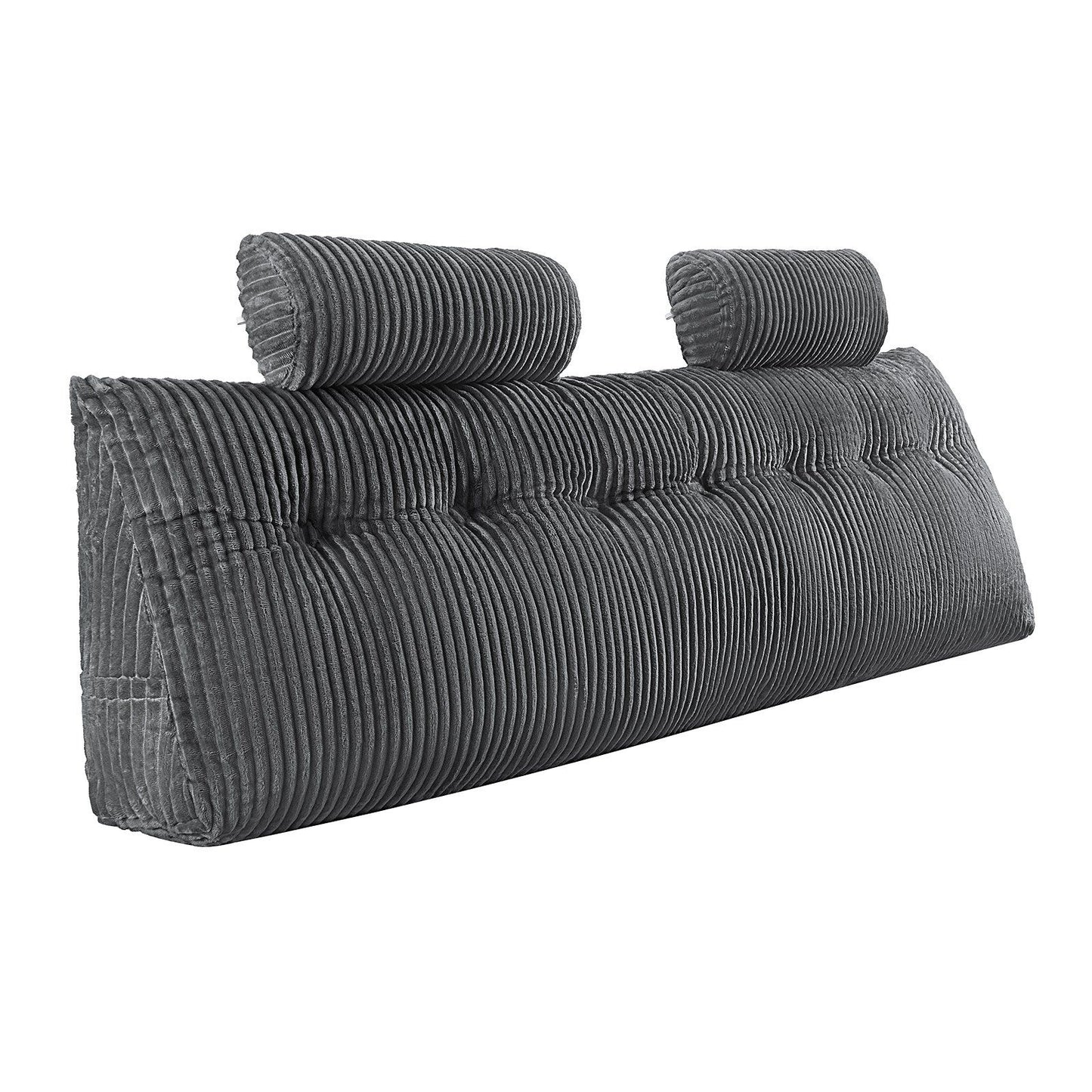 Headboard Pillow, King Size Wedge Headboard Pillow with 2 Side Pockets and 2 Headrests, Bed Wedge Pillow with V952-CTBZKINGCCHS803KE001V0